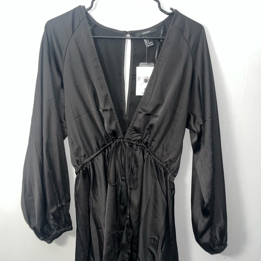 Elegant Black Long Sleeve Dress
